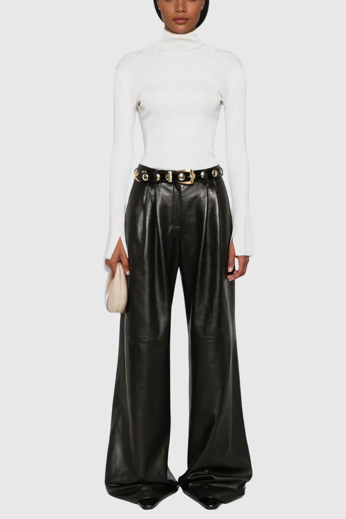 Shop  beautiful dress - Perfect for special occasions | Aiattaua Leather Wide Pants