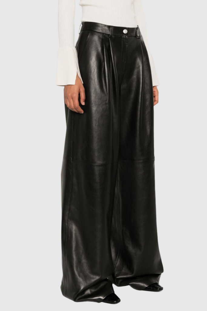Stylish beautiful dress | Aiattaua Leather Wide Pants - Ideal for special occasions