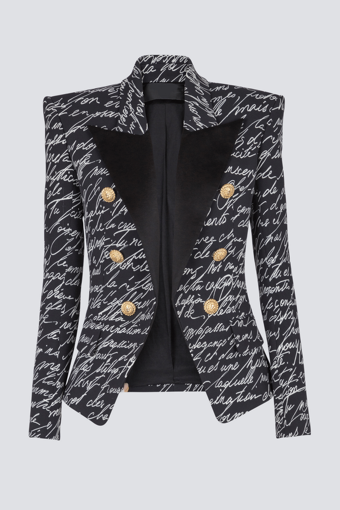 Stylish beautiful dress | Ailis Print Buttoned Blazer - Ideal for special occasions