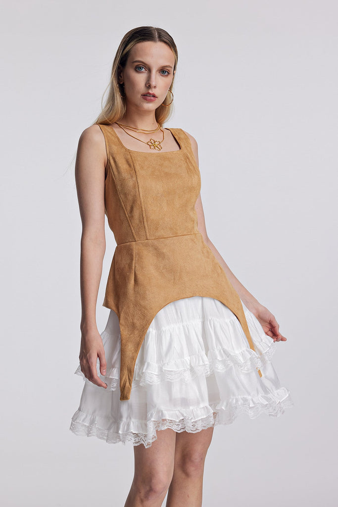 Stylish beautiful dress | Ailis Ruffle Lace Sleeveless Mini Dress - Ideal for special occasions