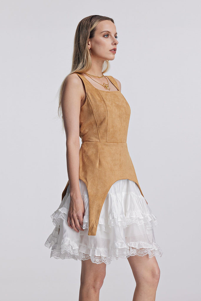 Shop  beautiful dress - Perfect for special occasions | Ailis Ruffle Lace Sleeveless Mini Dress