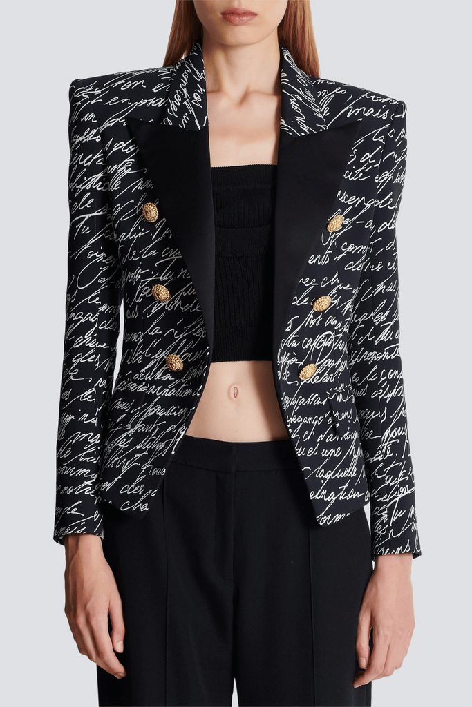 Ailis Print Buttoned Blazer - Stylish beautiful dress for special occasions | Buy Online