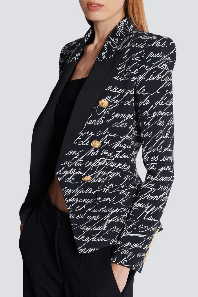 Ailis Print Buttoned Blazer - Stylish beautiful dress for special occasions | Buy Online