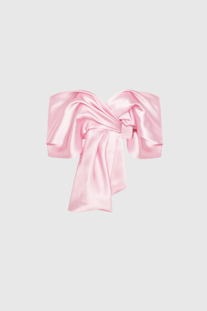 Stylish beautiful dress | Ainslie Bow Cross Off Shoulder Satin Top - Ideal for special occasions
