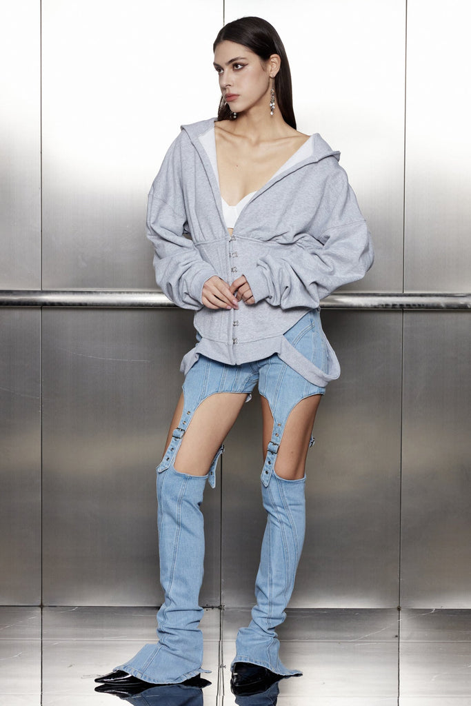 Shop  beautiful dress - Perfect for special occasions | Akhil Deconstruct Hooded Cutout Top