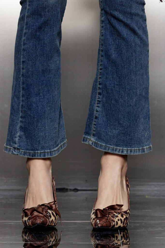 Akikta Leopard Lace Up High Heels - Stylish beautiful dress for special occasions | Buy Online