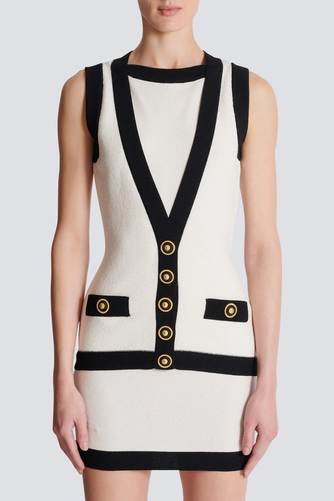 Shop  beautiful dress - Perfect for special occasions | Aliphine Two-tone Mini Bandage Dress