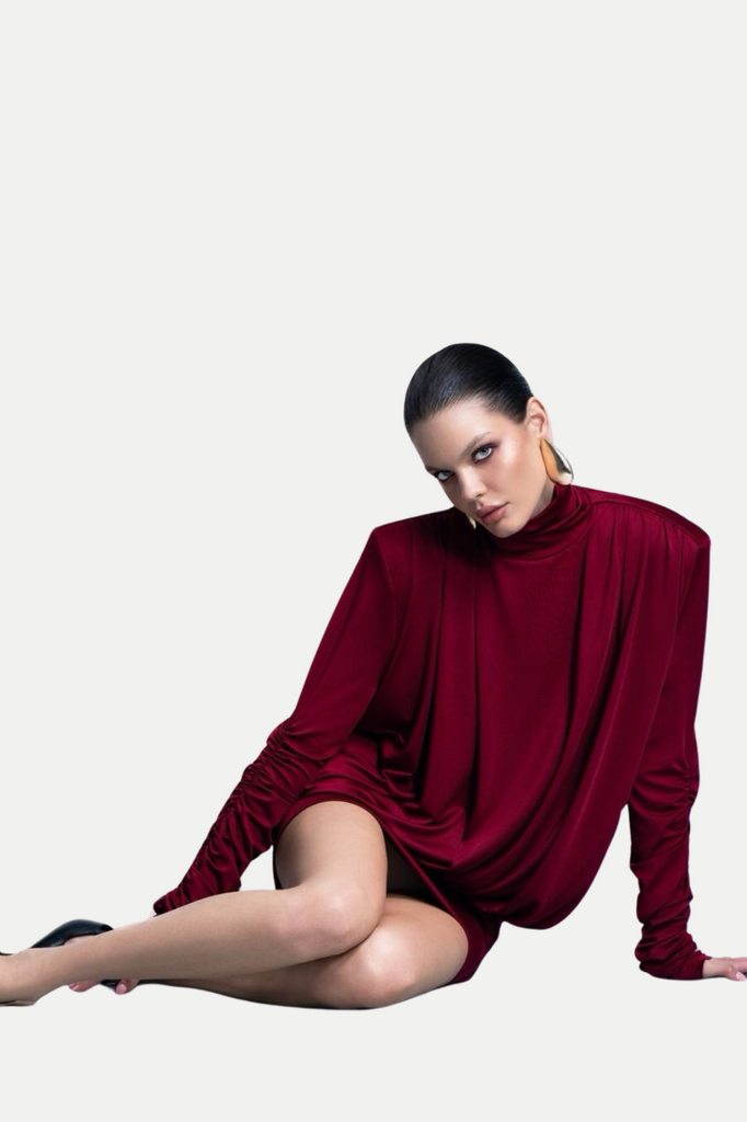 Stylish red dress | Alestair Backless Ruched Mini Dress - Red - Ideal for special occasions