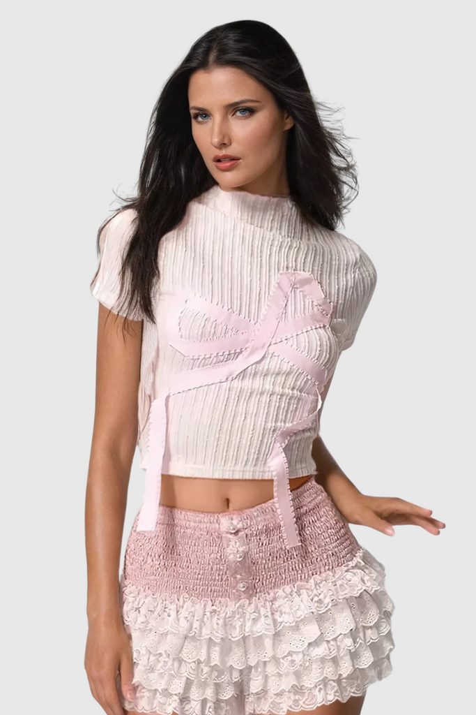 Stylish beautiful dress | Aliyya Bow Knit Skirt Set - Ideal for special occasions