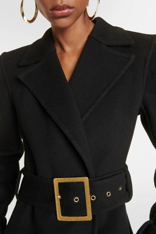 Allston Peak-lapel Belted Coat