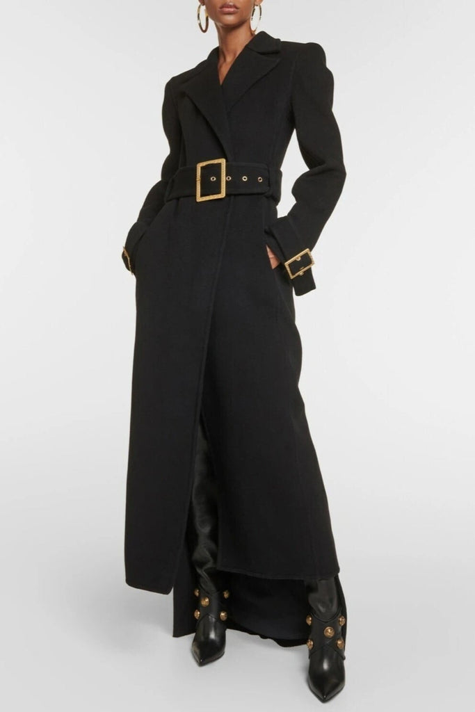 Allston Peak-lapel Belted Coat - Stylish beautiful dress for special occasions | Buy Online