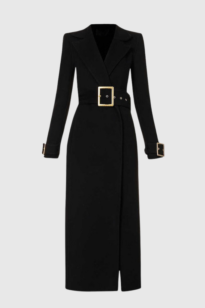 Allston Peak-lapel Belted Coat - Stylish beautiful dress for special occasions | Buy Online
