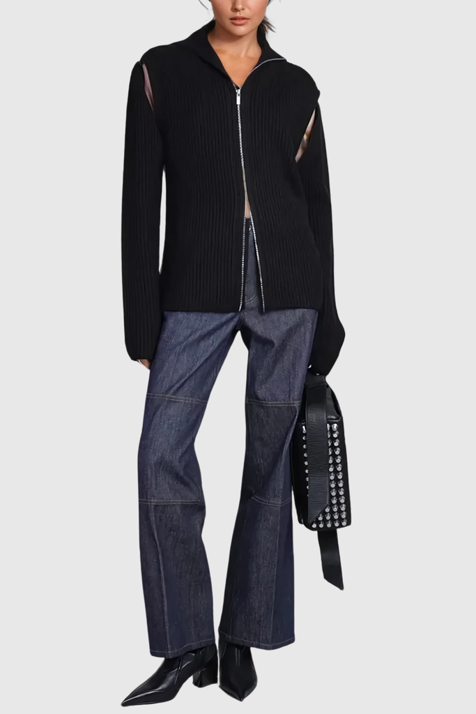 Almanas Removable Cutout Knit Top - Stylish beautiful dress for special occasions | Buy Online