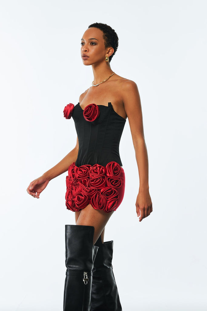 Stylish beautiful dress | Aloisia Strapless Corset Flower Skirt Set - Ideal for special occasions