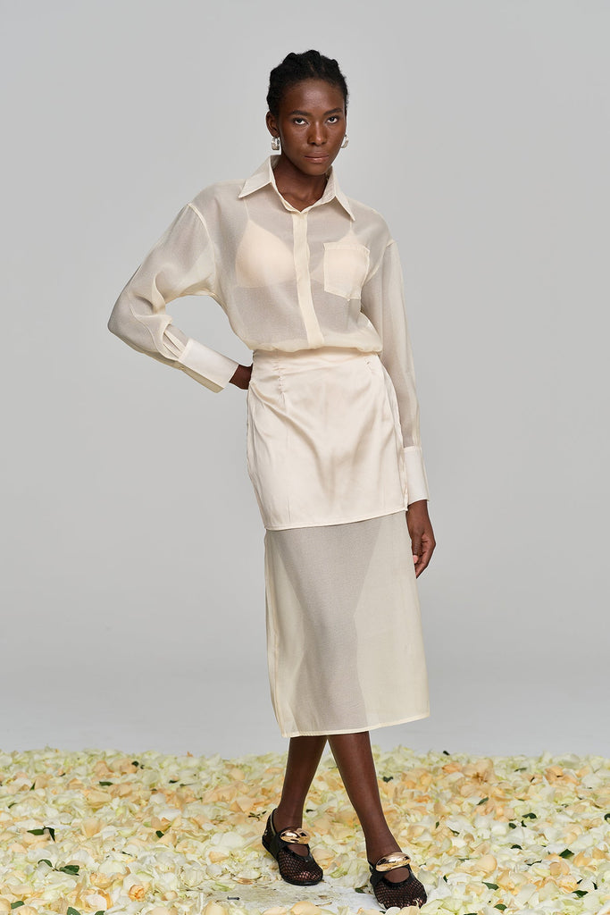 Alonzo Mesh High Rise Skirt Set - Stylish beautiful dress for special occasions | Buy Online