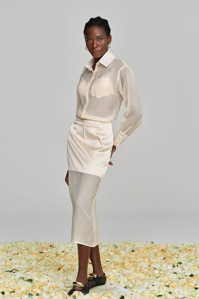 Alonzo Mesh High Rise Skirt Set - Stylish beautiful dress for special occasions | Buy Online