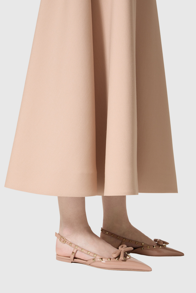 Shop  pink dress - Perfect for special occasions | Alpha Studded Bow Flats In Pink