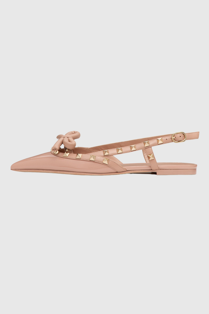 Stylish pink dress | Alpha Studded Bow Flats In Pink - Ideal for special occasions