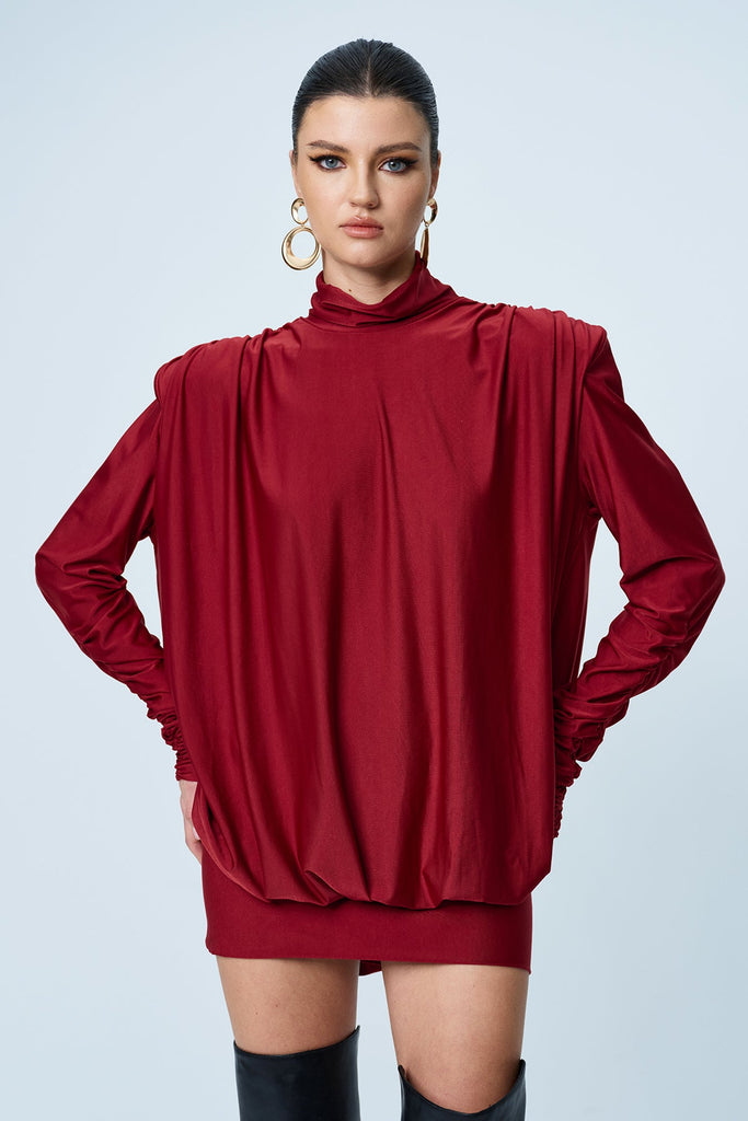 Stylish red dress | Alphonsus Backless Ruch Mini Dress In Red - Ideal for special occasions