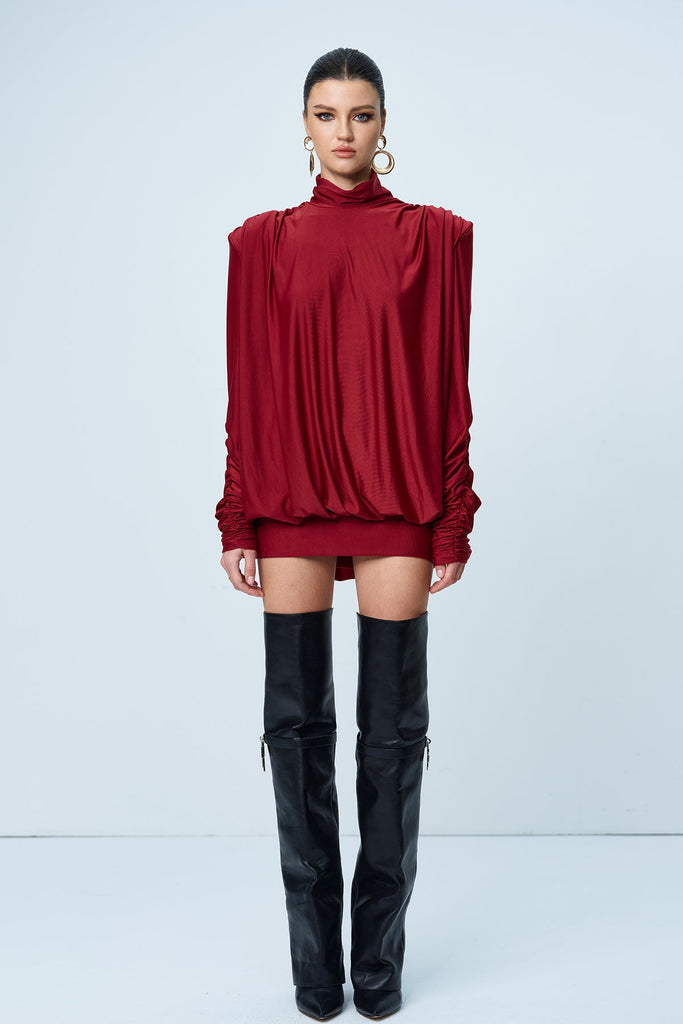 Shop  red dress - Perfect for special occasions | Alphonsus Backless Ruch Mini Dress In Red