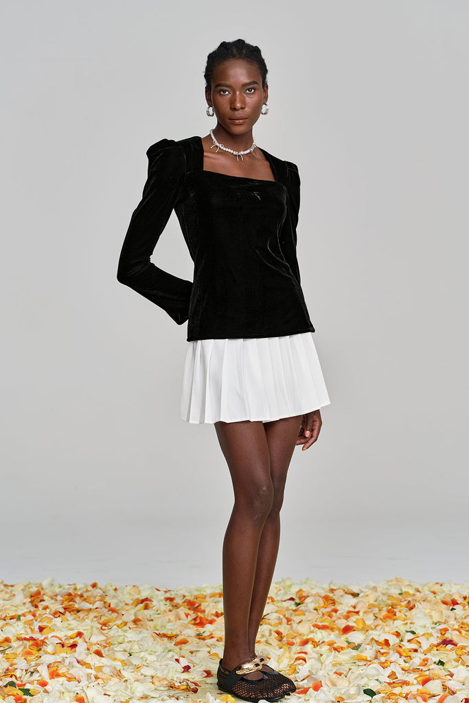Alvarado Pearl Split Ruffle Skirt Set - Stylish beautiful dress for special occasions | Buy Online