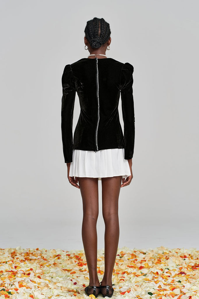 Alvarado Pearl Split Ruffle Skirt Set - Stylish beautiful dress for special occasions | Buy Online