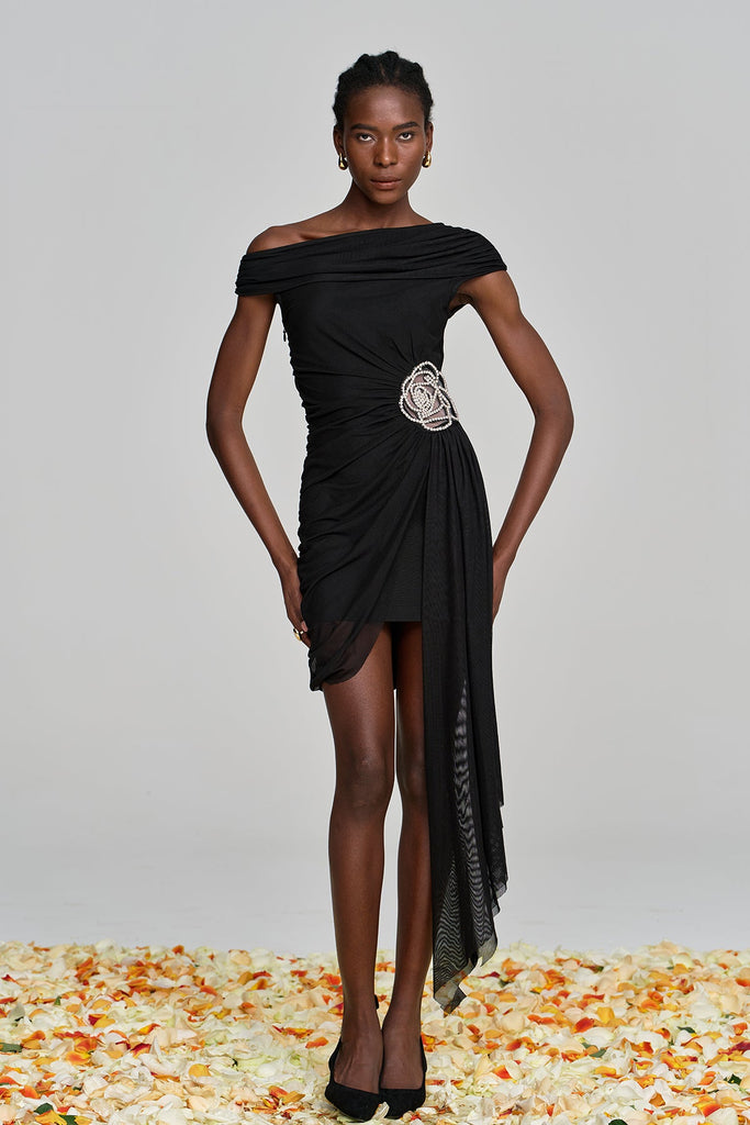 Stylish beautiful dress | Alvina Ruch Asymmetric Flower Mini Dress - Ideal for special occasions