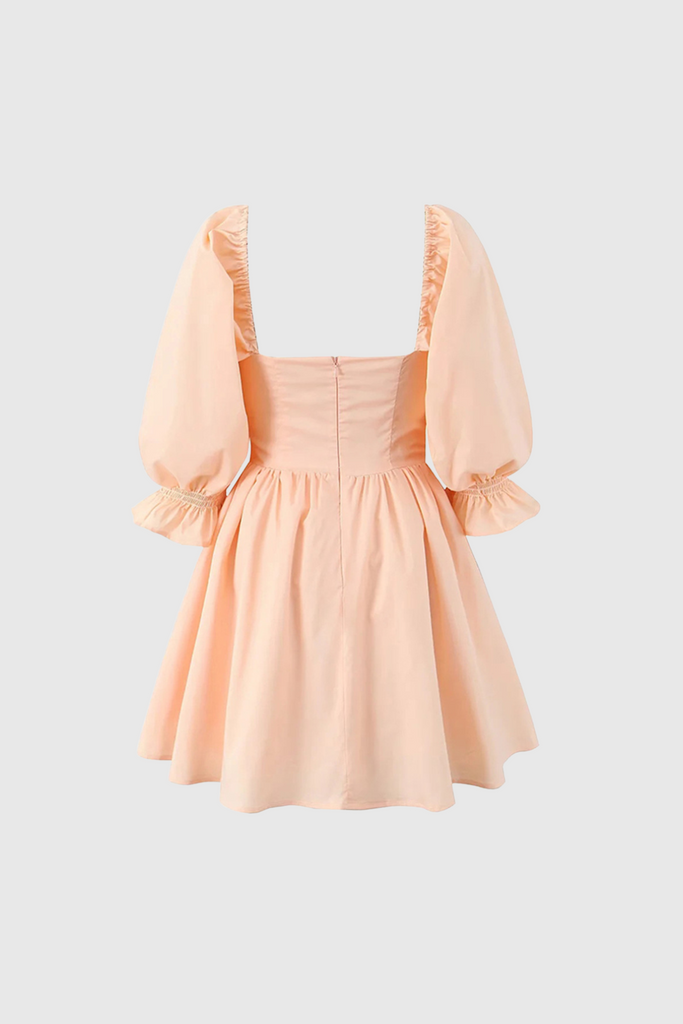 Alytzia Lace Up Ruch Ruffle Mini Dress - Stylish beautiful dress for special occasions | Buy Online