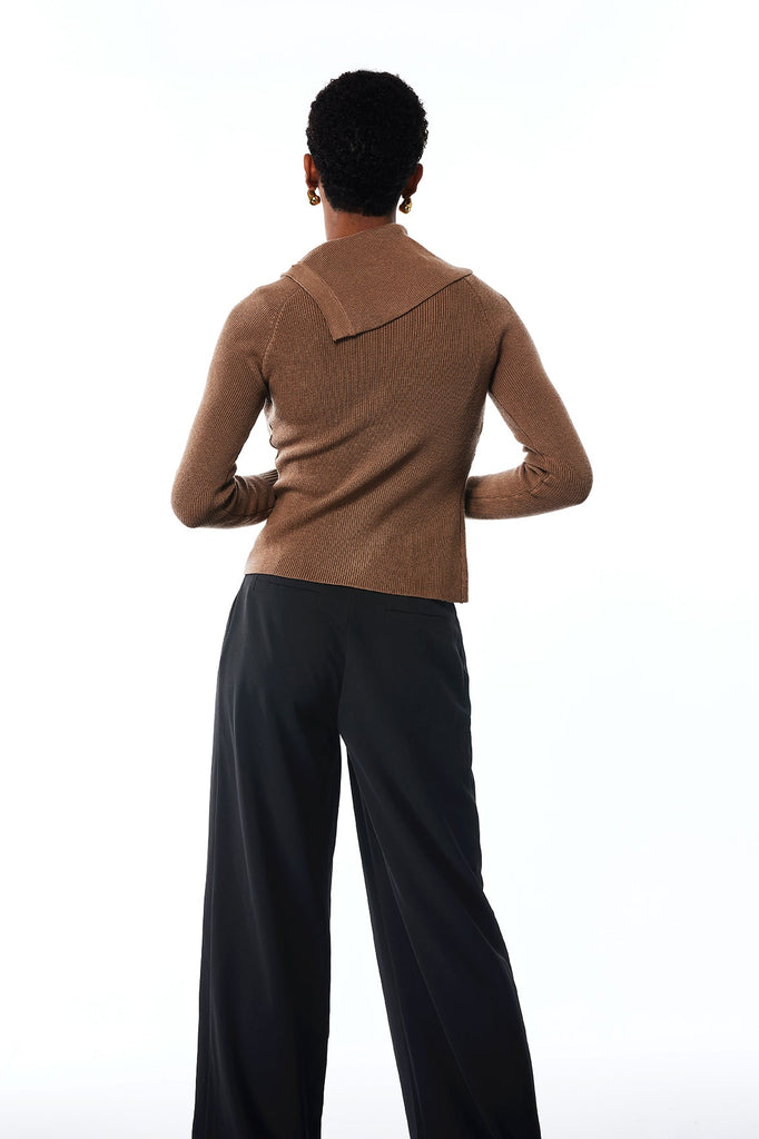 Stylish beautiful dress | Amadeus Deconstruct Split Asymmetric Knit Top - Ideal for special occasions