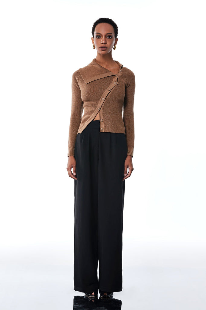 Shop  beautiful dress - Perfect for special occasions | Amadeus Deconstruct Split Asymmetric Knit Top