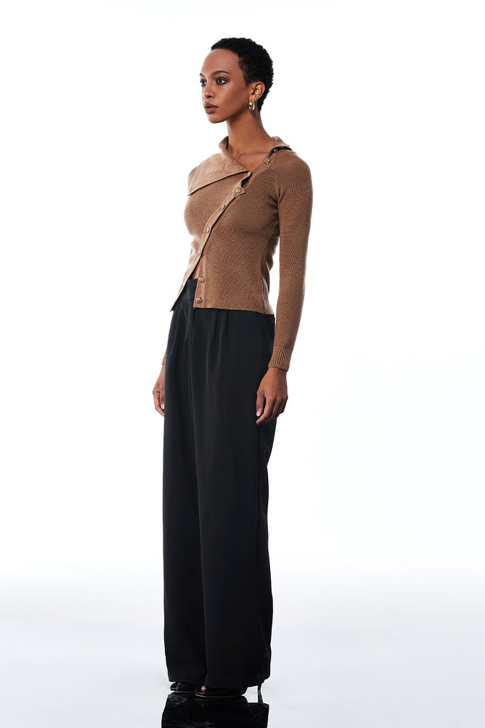 Shop  beautiful dress - Perfect for special occasions | Amadeus Deconstruct Split Asymmetric Knit Top