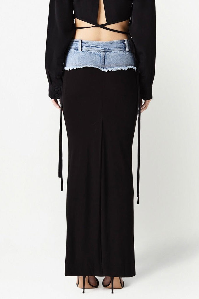 Amara Split Denim Skirt - Stylish beautiful dress for special occasions | Buy Online