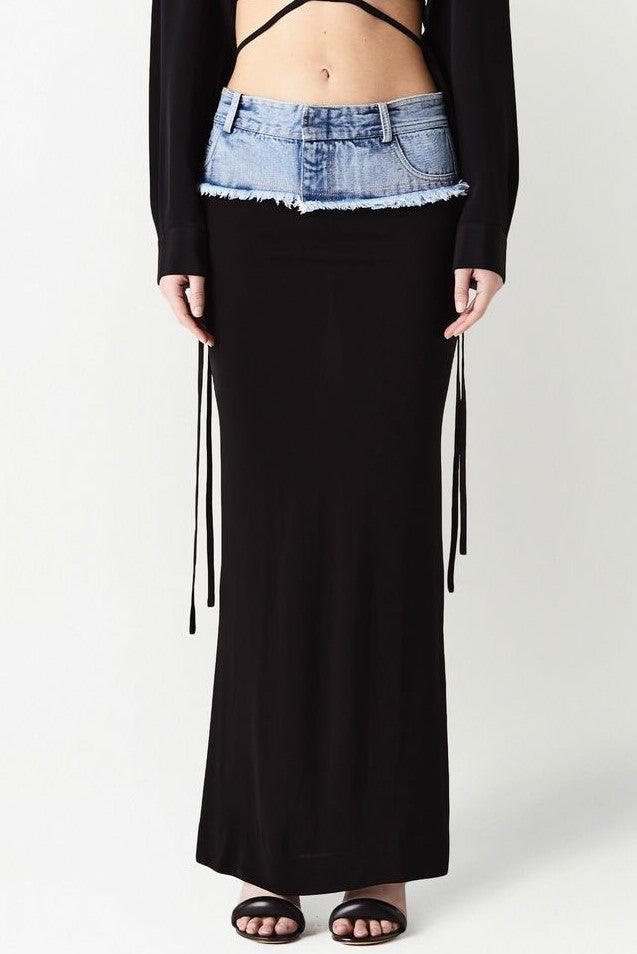 Shop  beautiful dress - Perfect for special occasions | Amara Split Denim Skirt