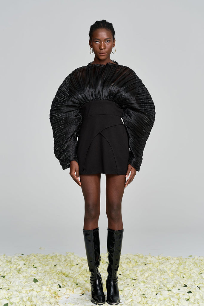 Stylish beautiful dress | Amayeta Mesh Ruch Mini Dress - Ideal for special occasions