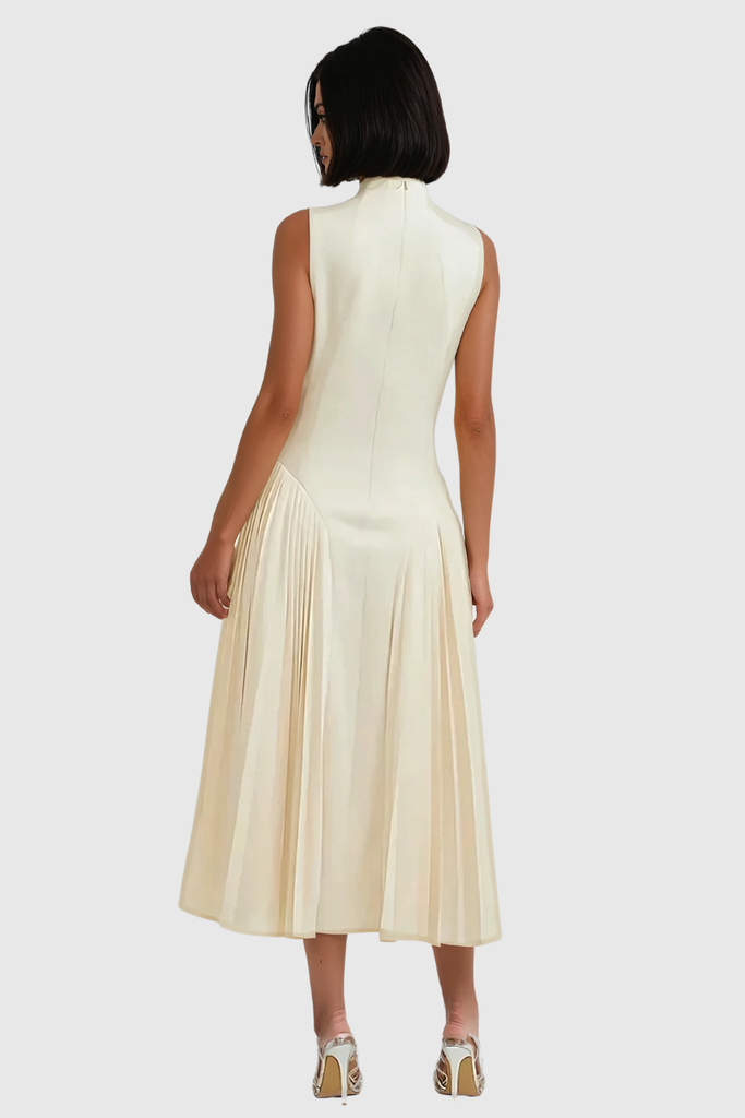 Shop  beautiful dress - Perfect for special occasions | Amberlin Sleeveless Ruch Midi Dress