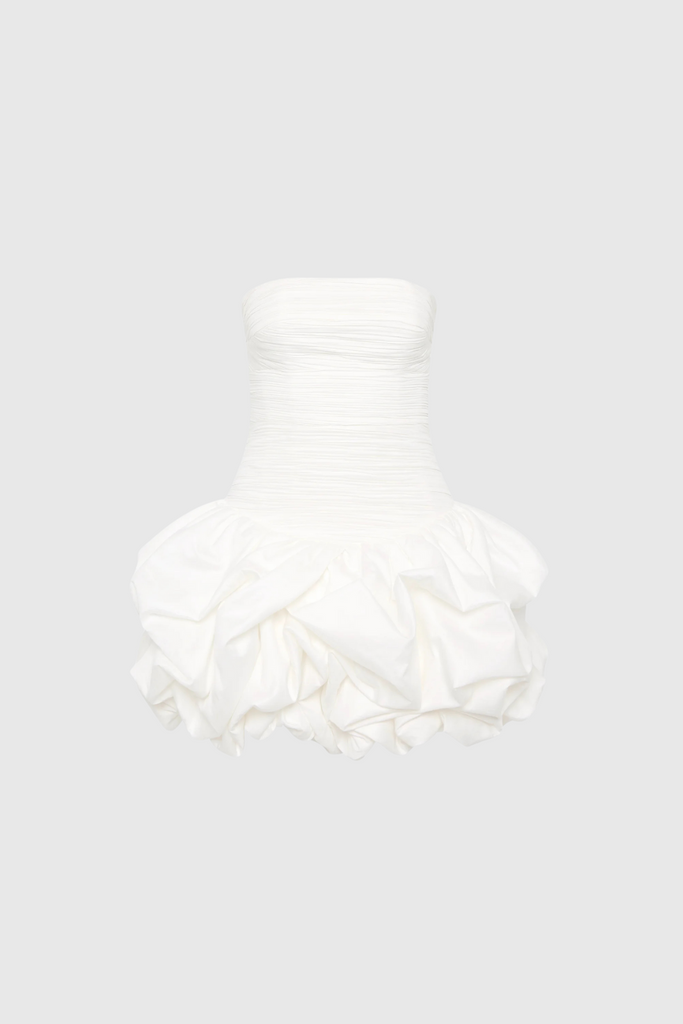 Amerigo Ruch Strapless Mini Dress In White - Stylish white dress for special occasions | Buy Online