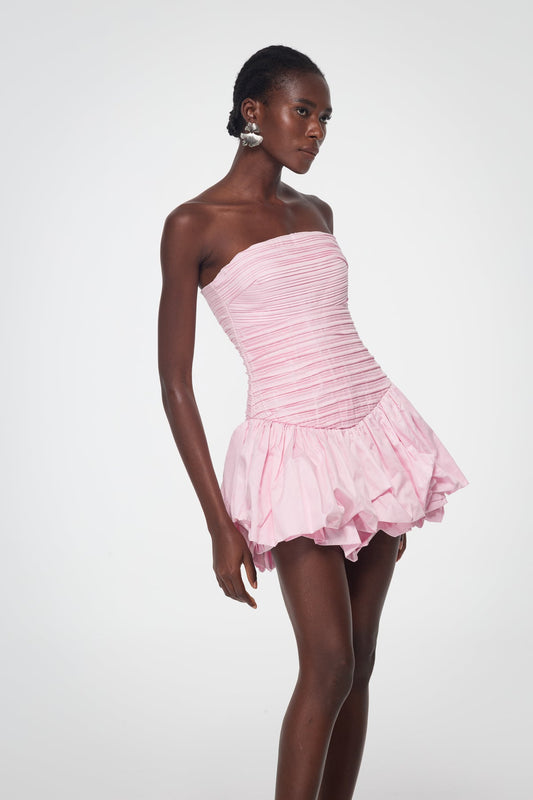 Amerigo Ruch Strapless Mini Dress In Pink