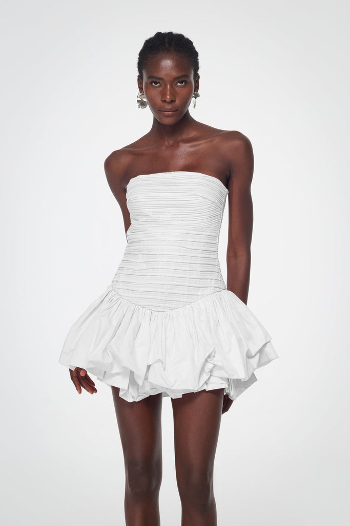 Amerigo Ruch Strapless Mini Dress In White - Stylish white dress for special occasions | Buy Online