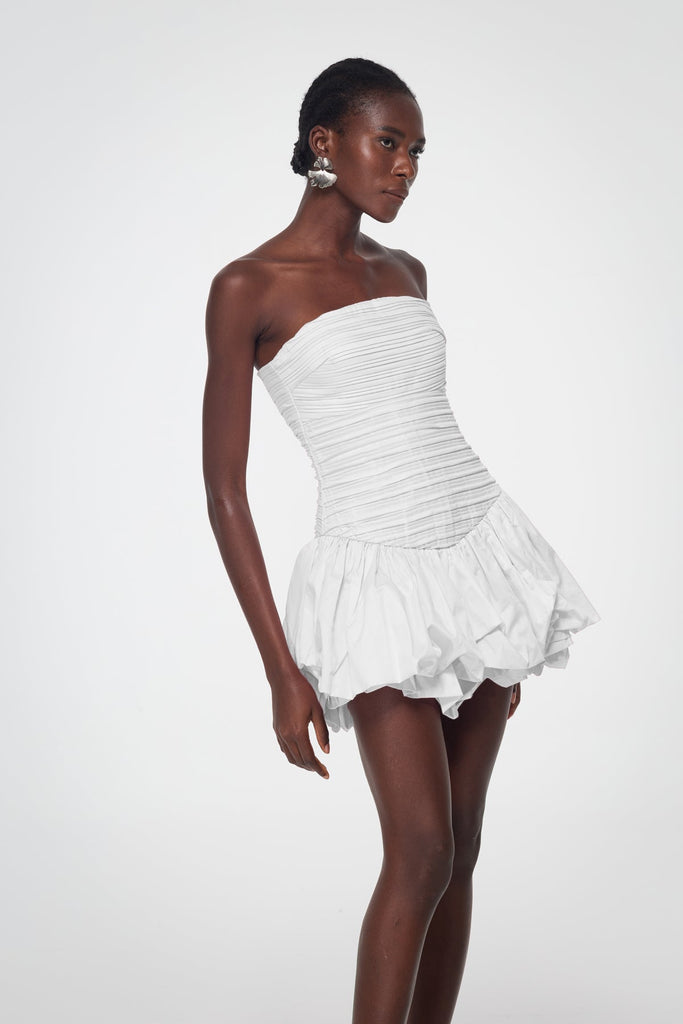 Amerigo Ruch Strapless Mini Dress In White - Stylish white dress for special occasions | Buy Online