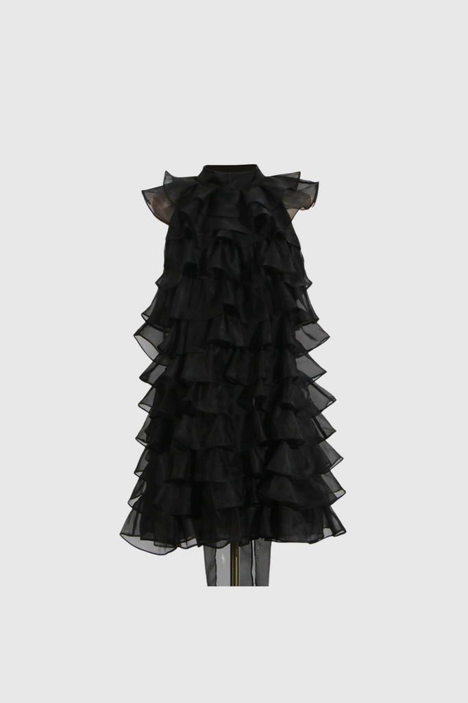 Ames Ruffle Ruch Sleeveless Mini Dress - Stylish beautiful dress for special occasions | Buy Online