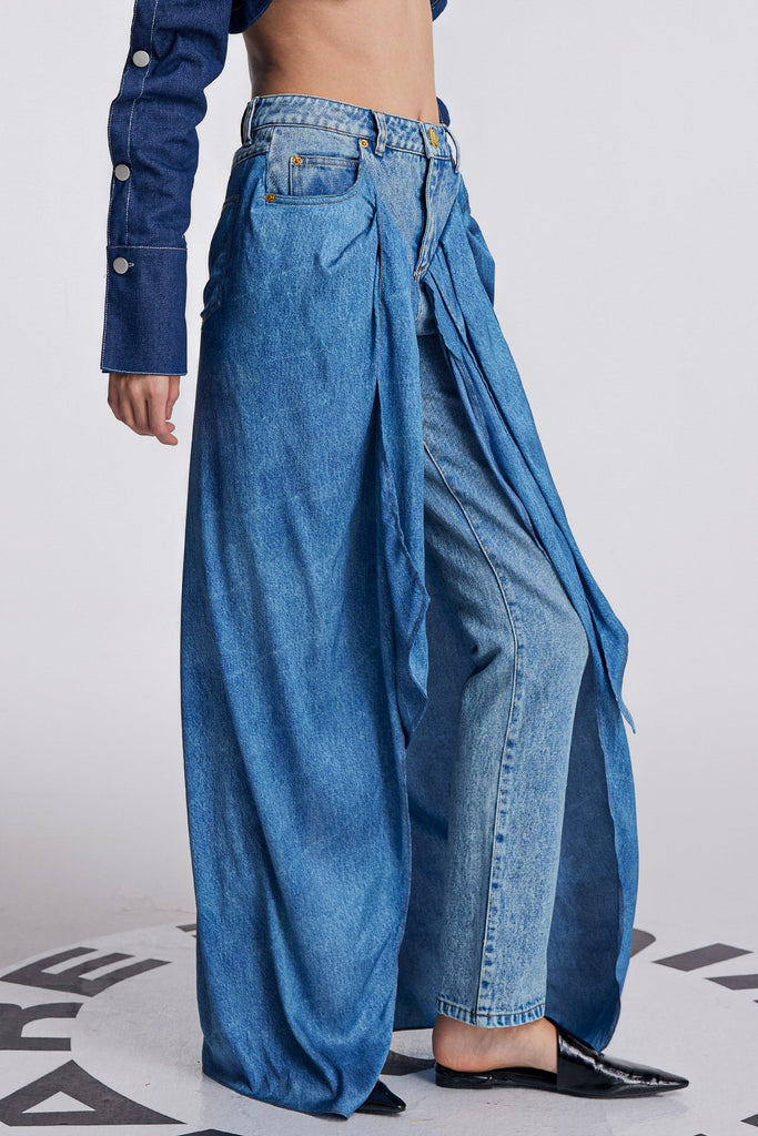 Shop  beautiful dress - Perfect for special occasions | Anahita Deconstruct Lace Up Ruch Jeans