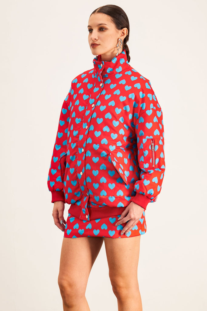 Stylish beautiful dress | Anamika Love Dot Stand Collar Skirt Set - Ideal for special occasions