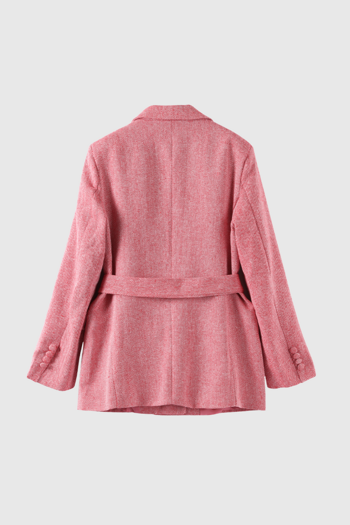 Shop  pink dress - Perfect for special occasions | Anang Lapel Strapless Three Piece Pants Set In Pink