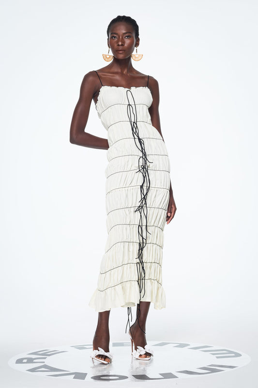Ananke Ruch Bow Spaghetti Maxi Dress