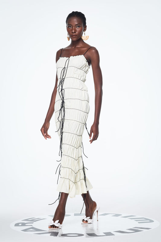 Ananke Ruch Bow Spaghetti Maxi Dress
