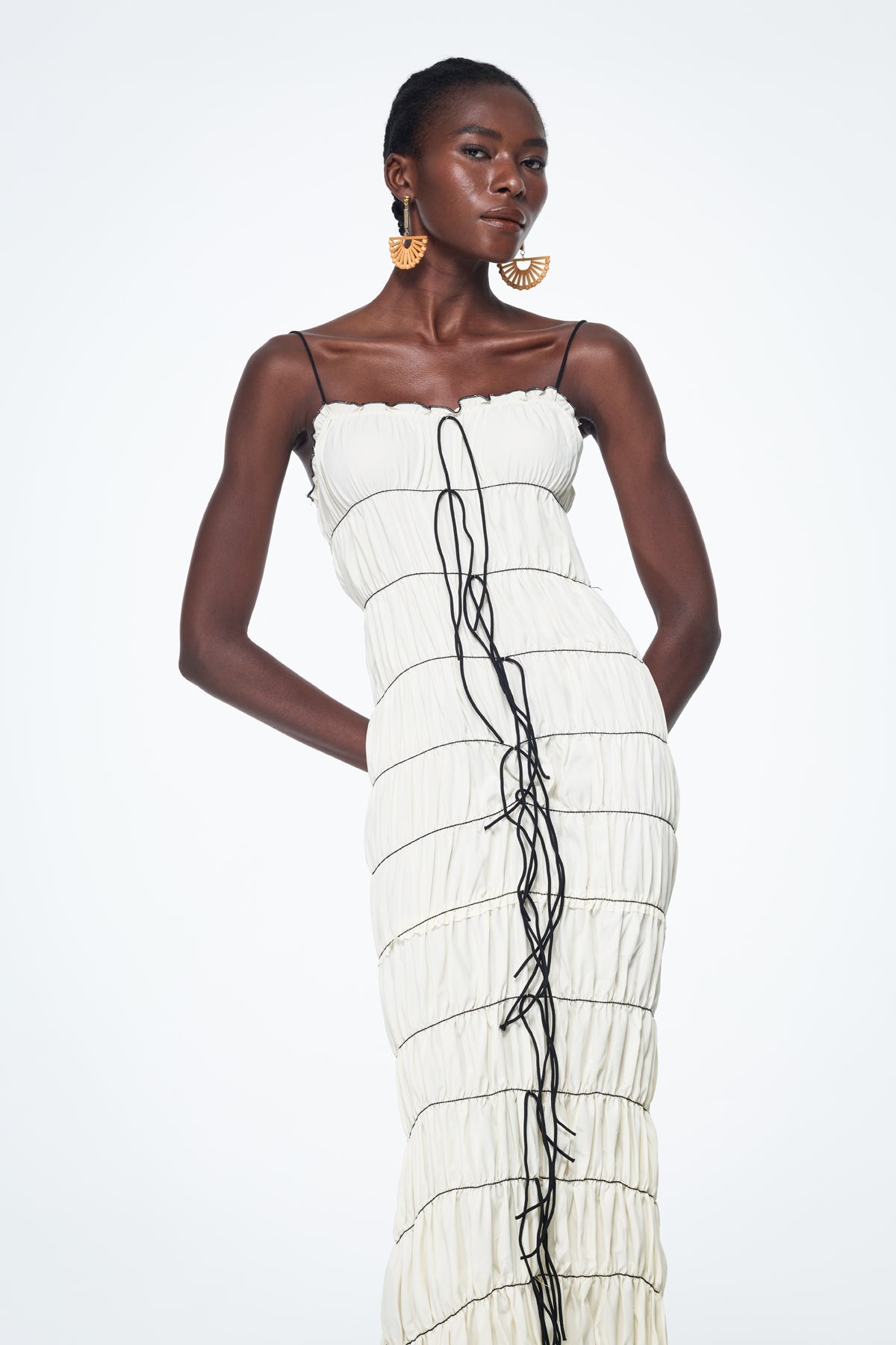 Ananke Ruch Bow Spaghetti Maxi Dress