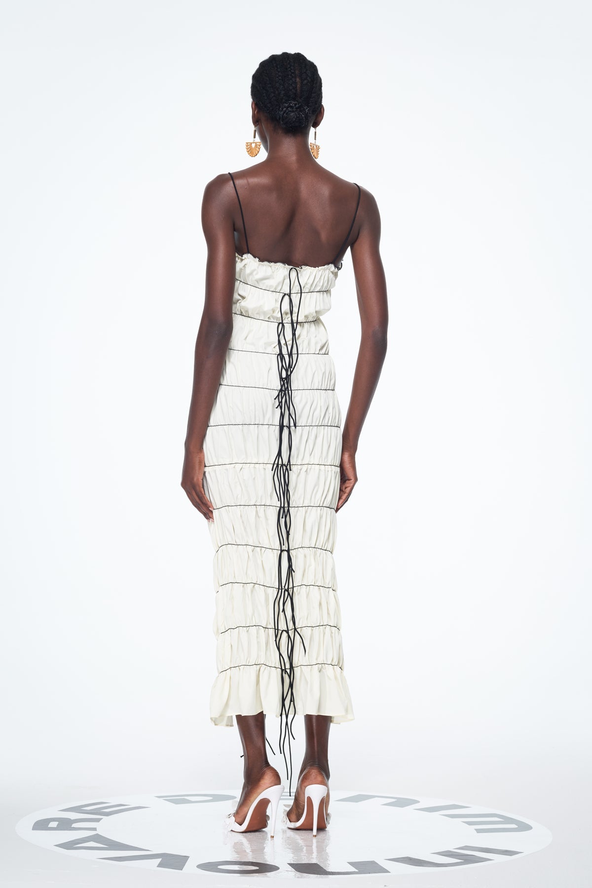 Ananke Ruch Bow Spaghetti Maxi Dress