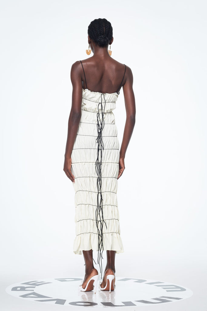 Ananke Ruch Bow Spaghetti Maxi Dress - Stylish beautiful dress for special occasions | Buy Online