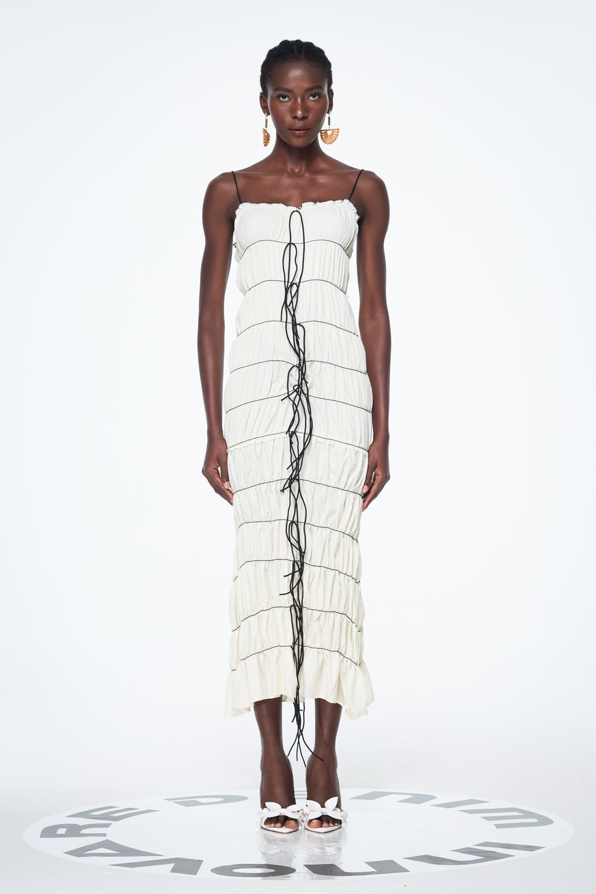 Ananke Ruch Bow Spaghetti Maxi Dress