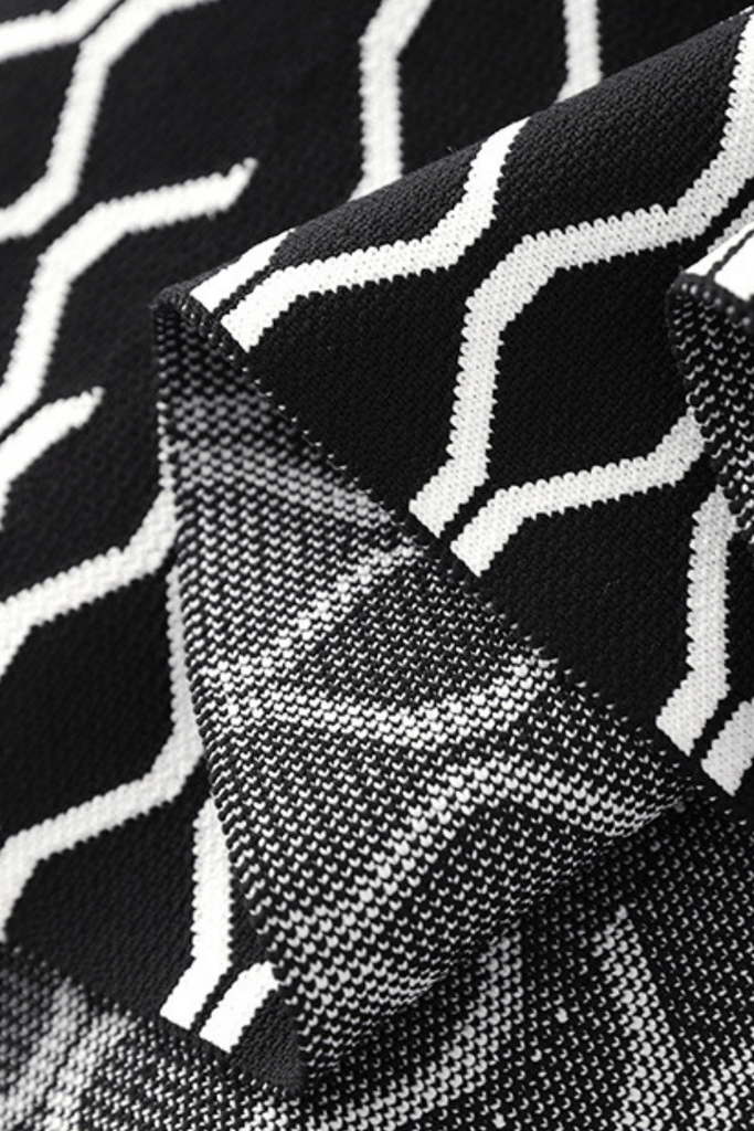 Anas Grid Sleeveless Ruffle Knit Mini Dress - Stylish beautiful dress for special occasions | Buy Online